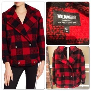 William Rast Boyd Buffalo Plaid Jacket oversized small- wool field jacket